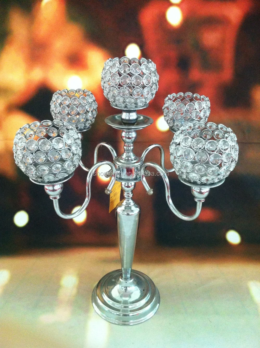Elegant High Clear Plastic Candelabra For Wedding Table Centerpiece