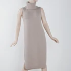 Sexy turtleneck sleeveless evening dresses 2018