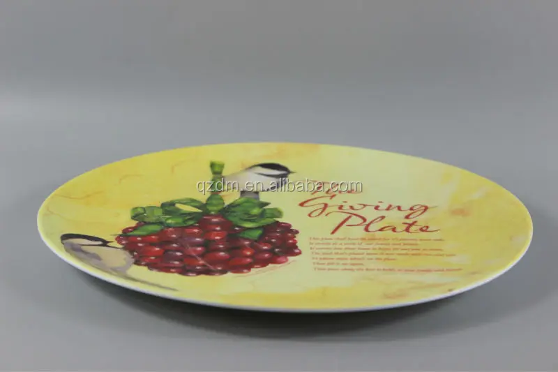 Fruit Print Melamine Dinner Plates