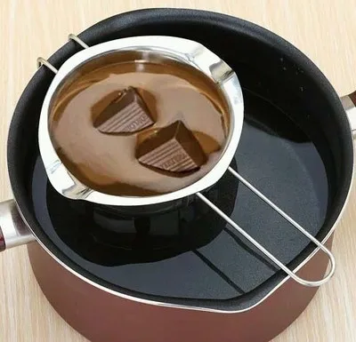 1Pc Stainless Chocolate Melting Pot Butter Milk Pouring Bowl Kitchen Bakery Baking Mixing Tools Helper Gadgets Bakeware