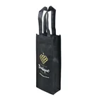 Boutique Red Wine Bottle Non Woven Fabric Gift Bag Handle Style Wine Carry Bag With Logo