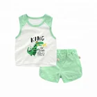 2019 fancy kids clothing set sport white smocked t shirt & red gingham short pants children boy boutique outfits