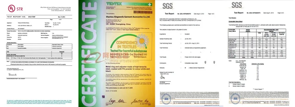 Plastic bra strap adjuster buckles in underwear accessory catalog