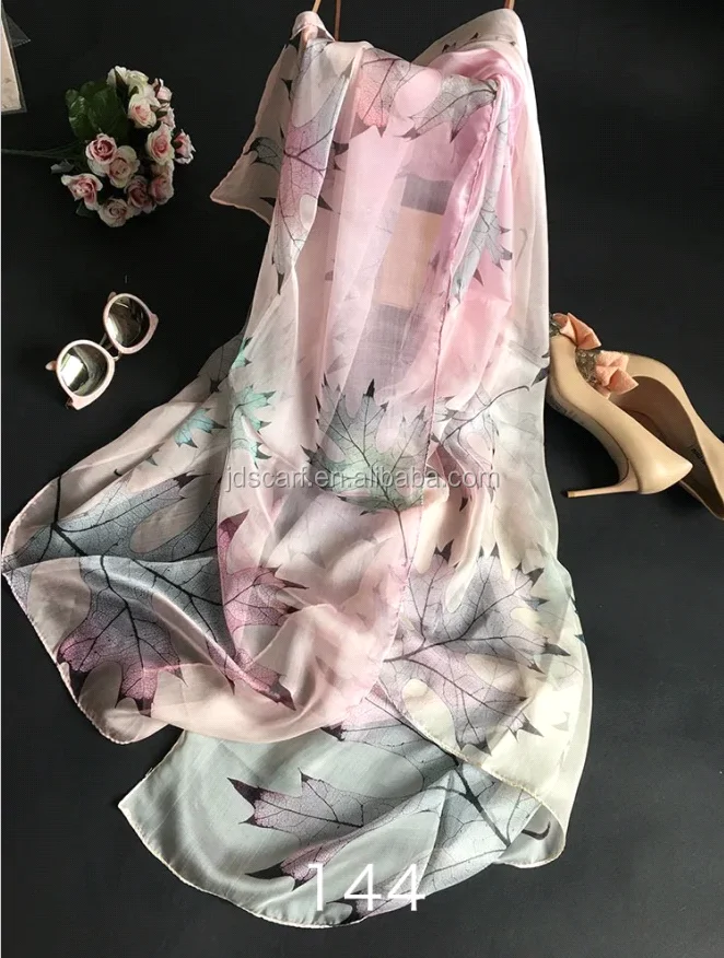 high quality feel soft pure silk scarf chinese scarf
