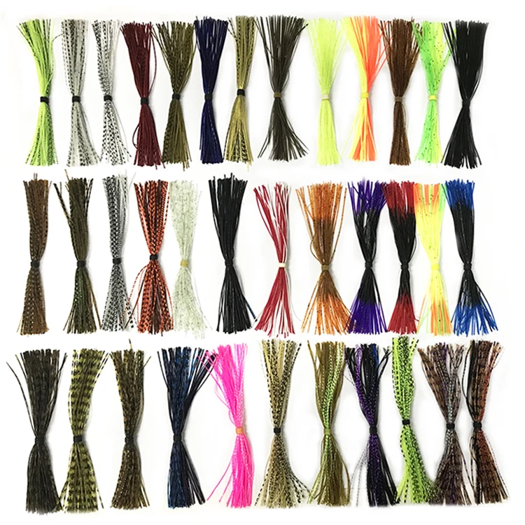 wholesale baitfish silicone skirts,fishing jig rubber lure skirt, View