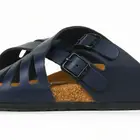 Flat Genuine Leather Cork Sole Sandal Factory Men Outdoor Indoor Slippers