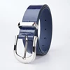 2019 hot sale Leather belt glossy coat of paint for man and double-buckle belt