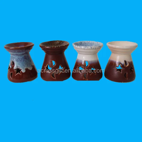 4 set pottery oil burners