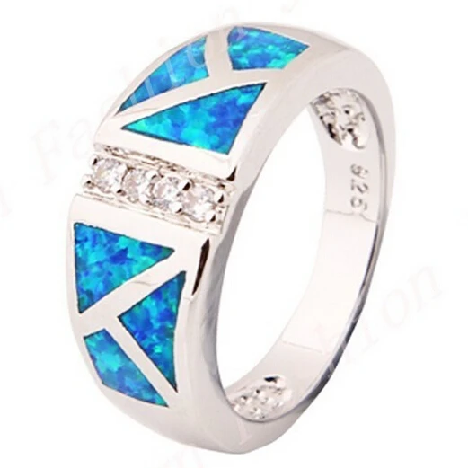 10ps/lot Size 6/7/8/9 Opal Stone Finger Rings 10KT White Gold Filled Fashion Jewelry Ring For Women Lady NEW Arrival RP0015