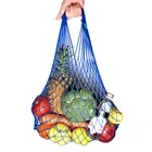 Foldaway Durable Fruit Storage Reusable Nylon Mesh Tote Shopping Bags