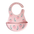 Retail wholesale promotion personalised saliva drool bib baby silicone bibs for children