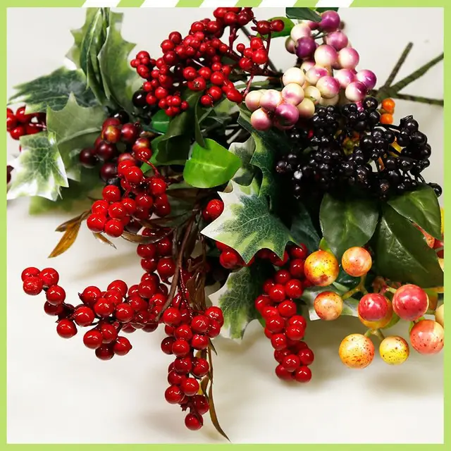 Factory sale oem Christmas gift berry wholesale artificial flowers online