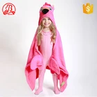 wholesale Baby kids Children Animal Hooded Coral Fleece bathrobe