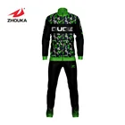 Best design athletic black and red adult sports tracksuit wear 100% polyester tracksuit
