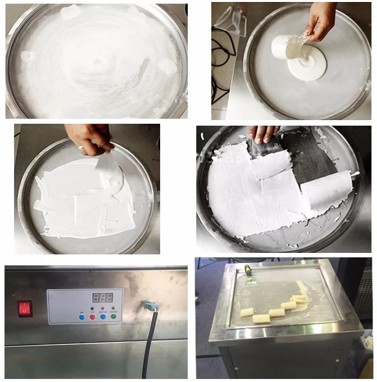 Mobile Fried Ice Cream Machine Rolling Rolls stir fry ice cream roll machine