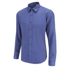 new fashion 100% polyester formal smart mens clothing plus size long sleeve shirts in stock