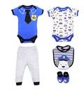 New Cartoon Pattern 5 Piece Pajama Boy Baby Clothes Set