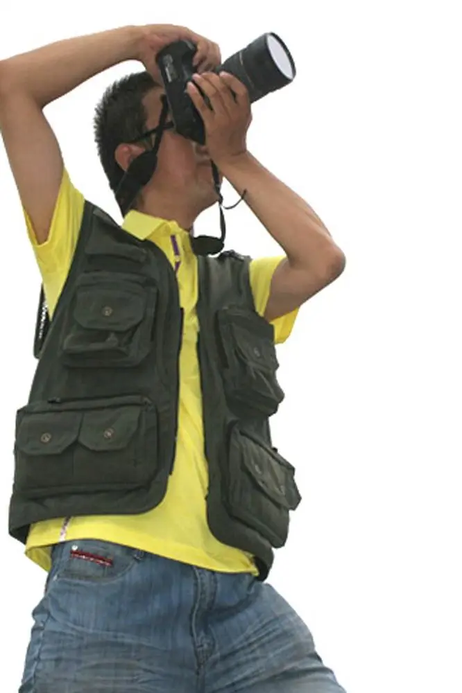 2015 New Spring and Autumn and Winter Men's Casual Sports Vests for Photograher Male Denim Sleeveless Jacket for Hunting Vests