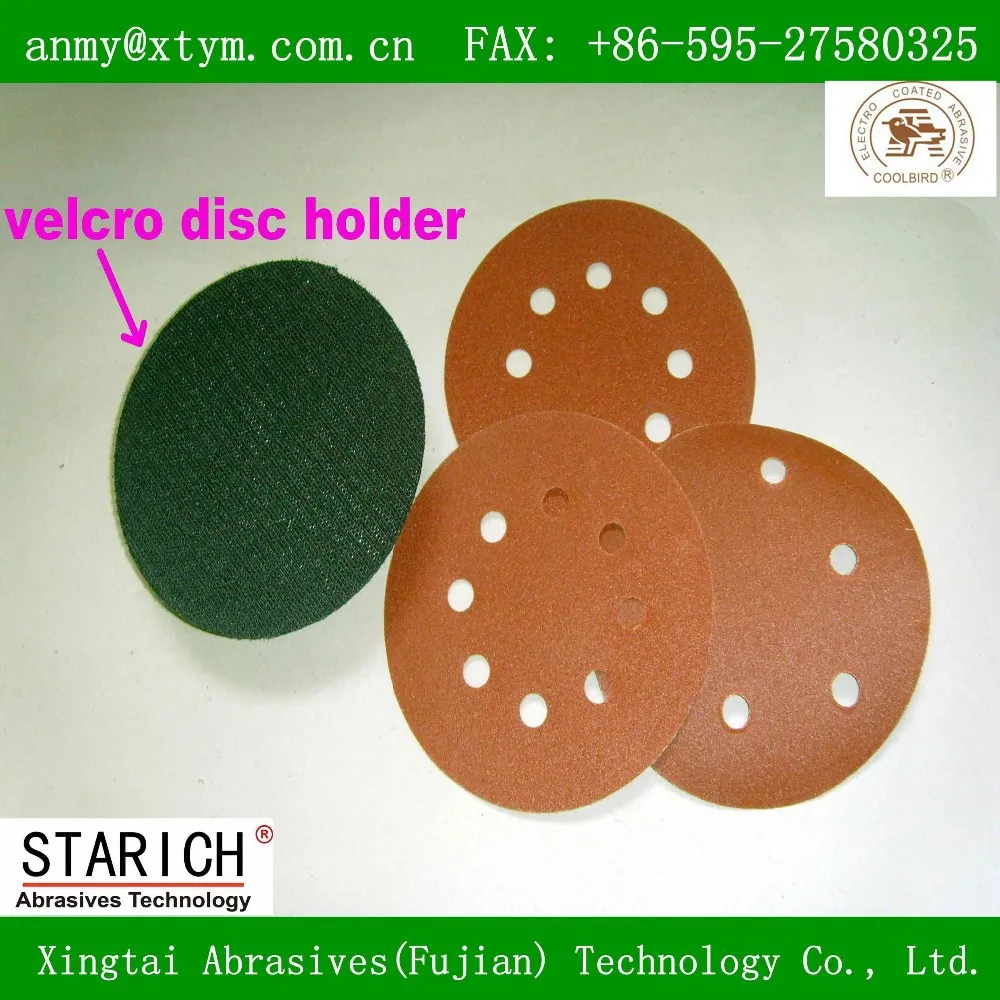 hook and loop sanding disc    dia bore abrasive grit size 150mm