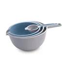Colorful Kitchen 4 pcs salad plastic function of plastic mixing bowl set for Baking Cooking