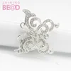 Elegant Crystal butterfly wedding napkin ring for table decoration with rhinestone in silver