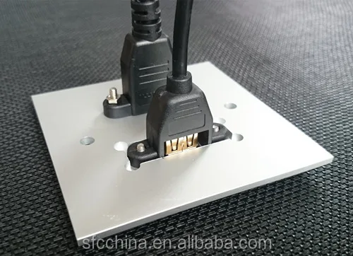 HDMI & USB aluminum alloy wall plate