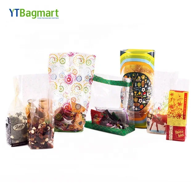 Hersteller Bopp Klare Zellophan-beutel Geschenk Süßigkeiten Verpackung Block Kunststoff Quadratischen Boden Tasche