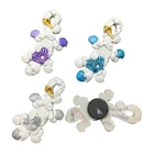 Hot sale all beach style shell Pearlized polyresin magnet fridge magnet