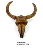 Artificial Style and resin material Animal Head Sculpture Bison Bull head pendant
