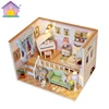 Supply to DIY parent-children handmade shop puzzle dollhouse miniatures mini houses for sale
