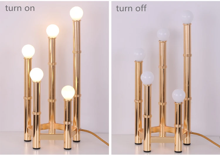 LED postmodern hotel study living room art vertical wrought iron study bedroom light luxury table lamp