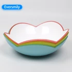 Unique lace design fruit salad plastic mixing candy bowl with low price