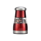 white ceramic polished stainless steel manual salt & pepper mill