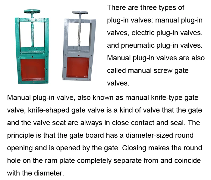 Manual operation knife 1 inch gate valve