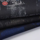New design print polyester business men suit pants soft camouflage navy blue fabric for uniform