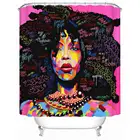 Hot Selling AfricanWoman Custom Printing 3D Stly New Happy Hallowmas Design 100% Polyester Bath Liner,Shower Curtain Cheap Price