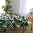 Superior Green Leaves Printed Multipurpose Table Cloth