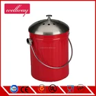 1gallon stainless steel compost bin pail with carbon filer and lid