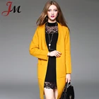 OEM stylish women knee length long winter coats design ladies plain winter coat 2018
