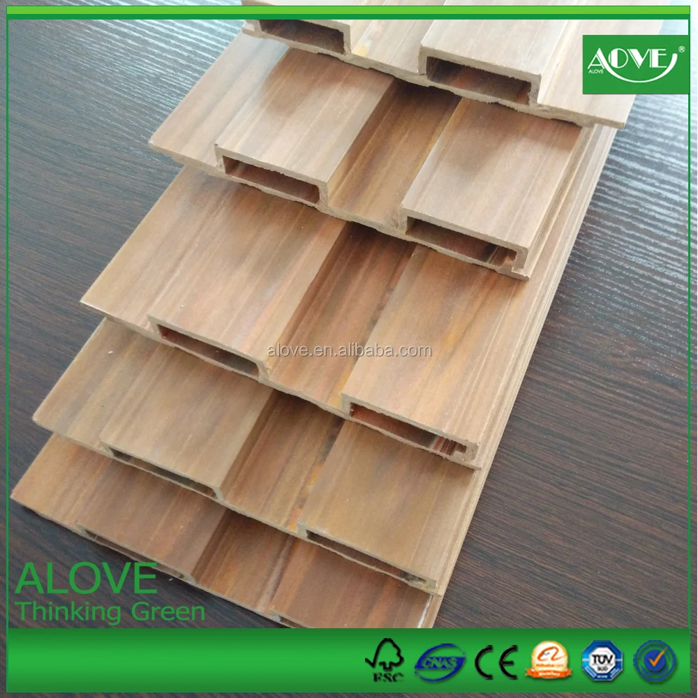 Wpc Raw Material Waterproof Pvc Wood Plastic Exterior Wall Cladding