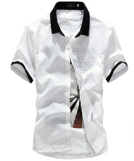 2015 New Arrival Floral Men Shirts Designer Brand Short Sleeve Cotton Fashion Slim Business Dress Casual Shirts