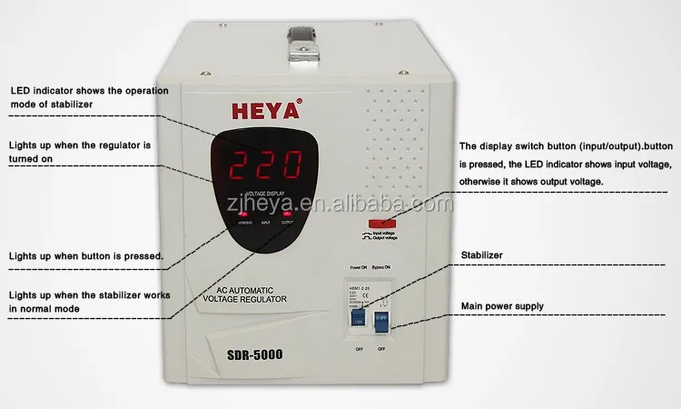 SDR Relay Control 5KVA Full AC Automatic Power Automatic Voltage Regulator Stabilizers 220V AC