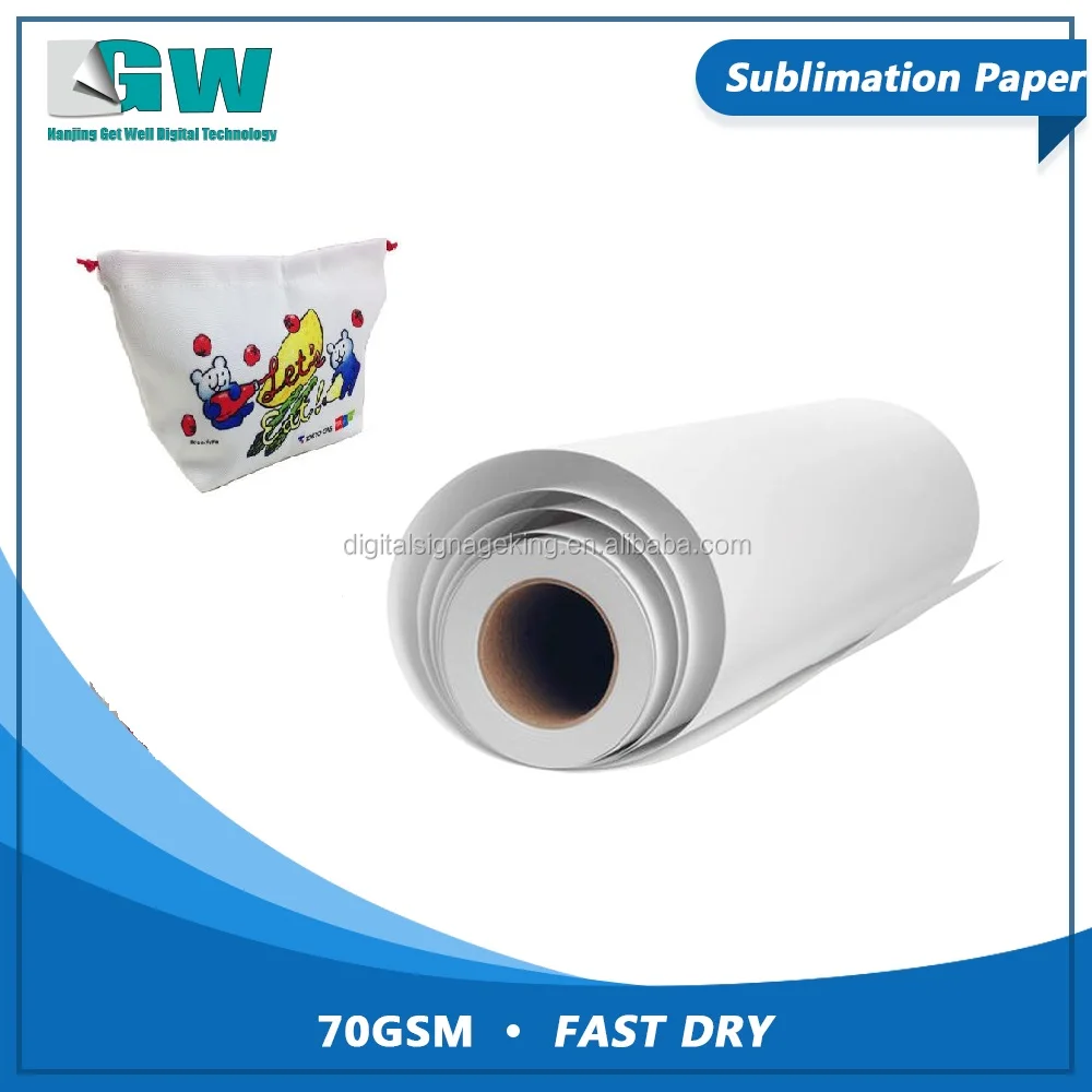 sublimation transfer paper for textile, mugs, sportswear, metal