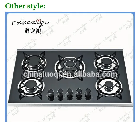 5 Rings Burners Luxury Gas Hob With Cast Iron Pan Support Buy Luxury