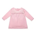 High Quality Custom Pink Winter Sweater Dress Designs For Baby Girls