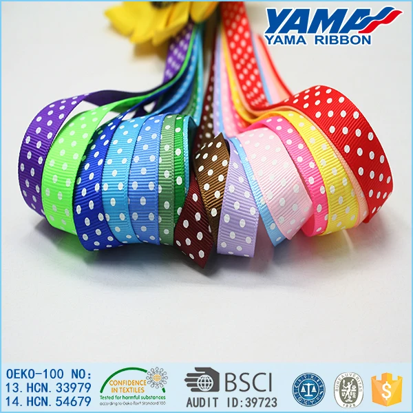 pretty gift packing decoration colorful dots printed ribbon