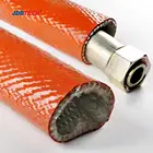 Flame Heat Shield Fire proof fiberglass sleeving for hydraulic pipe protection
