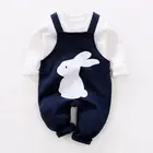 Newborn baby organic cotton boys girls lovely bodysuit clothes set winter custom