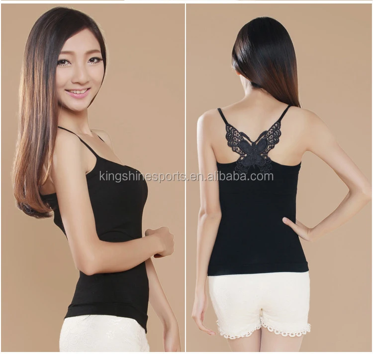 2017 wholesale lady beautiful free size camisole back lace sexy