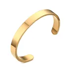 RINNTIN OTB301 Stainless Steel Bracelet Gold Plated Mens Engraved Bracelets Bangles